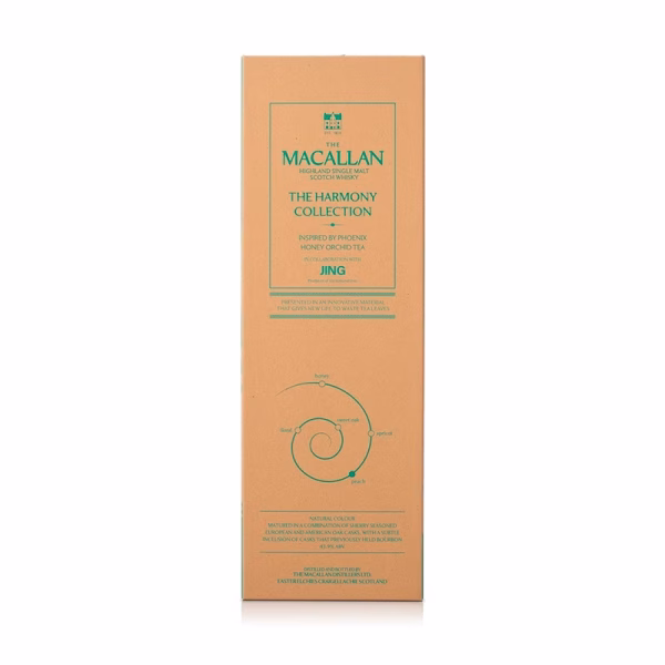 Detalle de la caja The Macallan The Harmony Collection Jing single malt