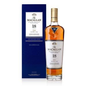 Estuche y botella de whisky The Macallan 18 Años Double Cask