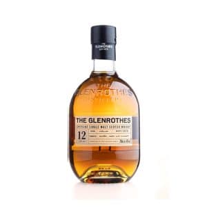 Vista frontal de la botella de whisky The Glenrothes 12 años con etiqueta original